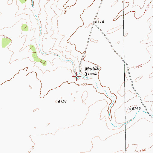 Topographic Map of Middle Tank, AZ