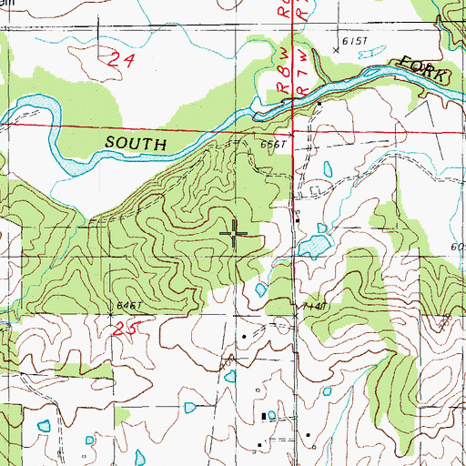 Topographic Map of Dogget Lake, AR