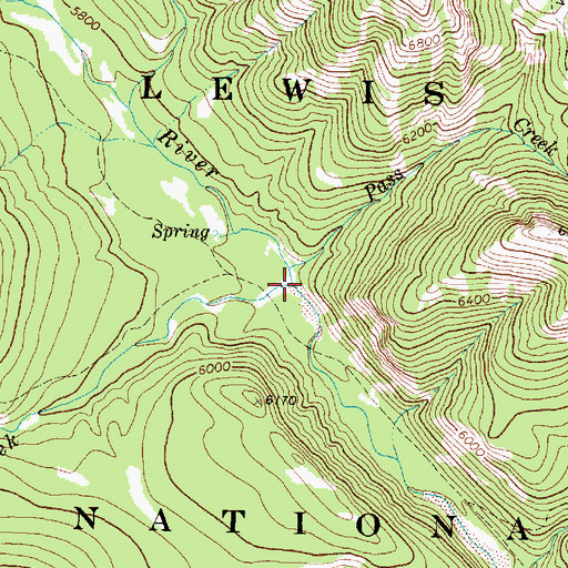 Topographic Map of Lost Cabin Creek, MT