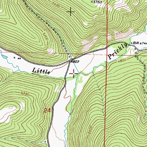 Topographic Map of Lost Horse Creek, MT