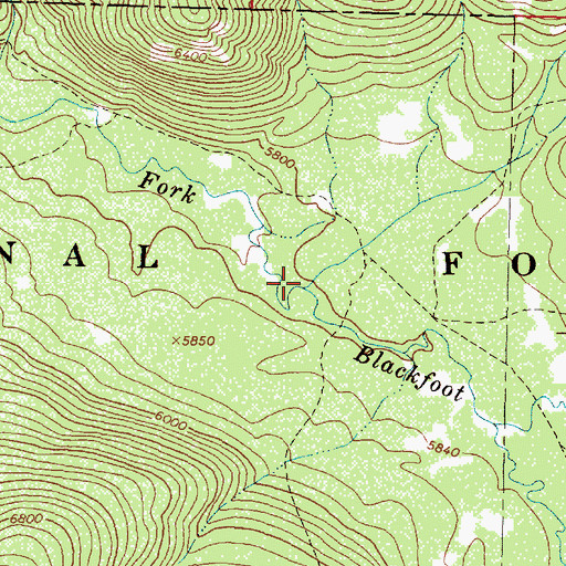 Topographic Map of Lost Pony Creek, MT