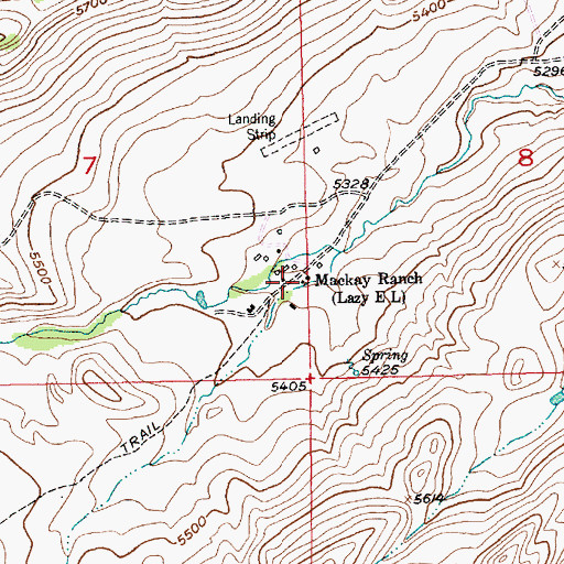 Topographic Map of Mackay Ranch, MT