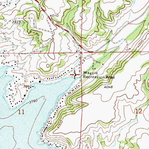 Topographic Map of Magpie Recreation Area, MT