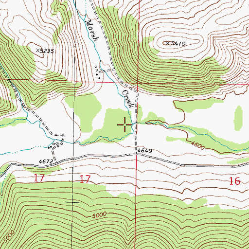 Topographic Map of Marsh Creek, MT