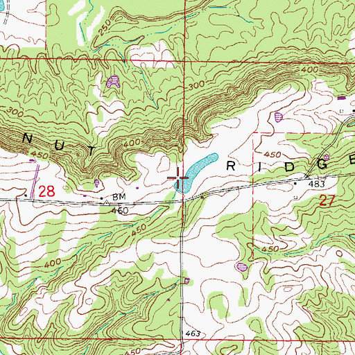 Topographic Map of Lercher Lake Number One Dam, AR