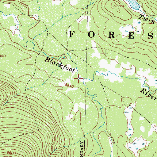 Topographic Map of Meadow Creek, MT