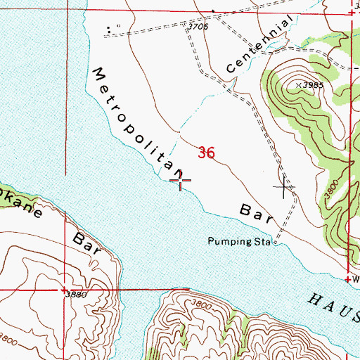 Topographic Map of Metropolitan Bar, MT