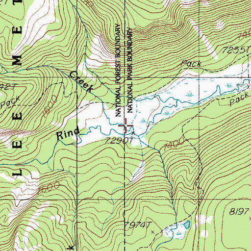 Topographic Map of Migration Creek, MT