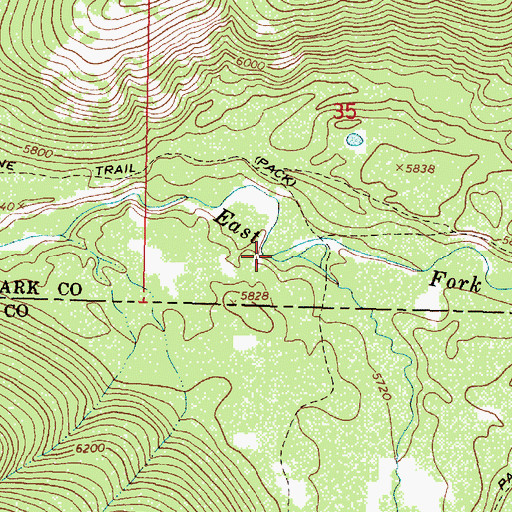 Topographic Map of Mineral Creek, MT