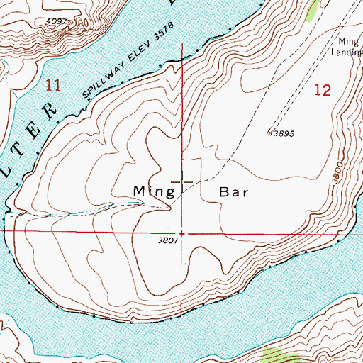 Topographic Map of Ming Bar, MT