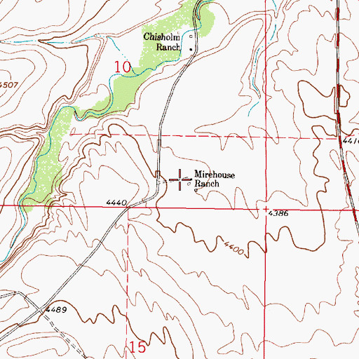Topographic Map of Mirehouse Ranch, MT
