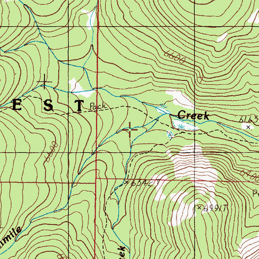 Topographic Map of Monitor Creek, MT