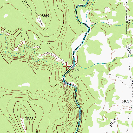 Topographic Map of Moose Creek, MT