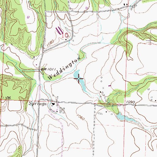 Topographic Map of Double Bar Ranch Lake, AR