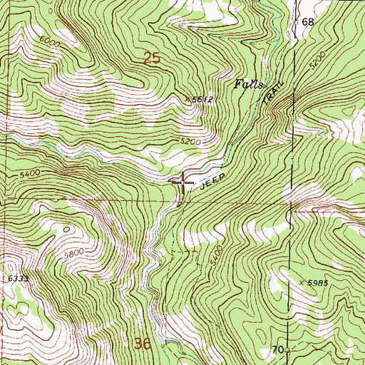 Topographic Map of Moudess Creek, MT