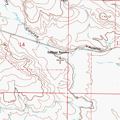 Topographic Map of Murphy Coulee, MT