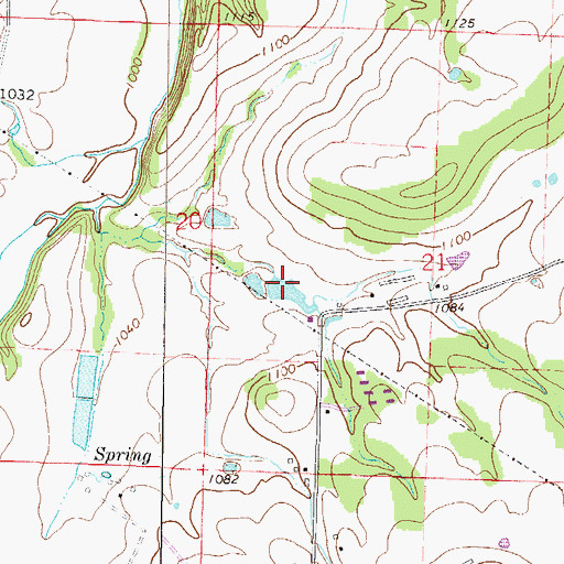 Topographic Map of Meadows Lake Dam, AR