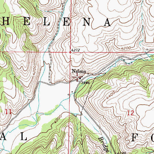 Topographic Map of Nelson, MT