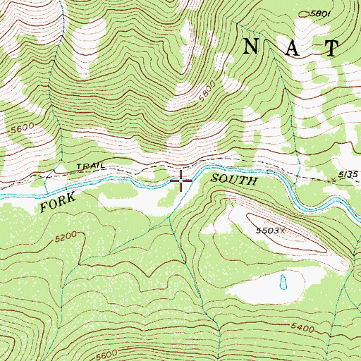 Topographic Map of Nineteen Creek, MT