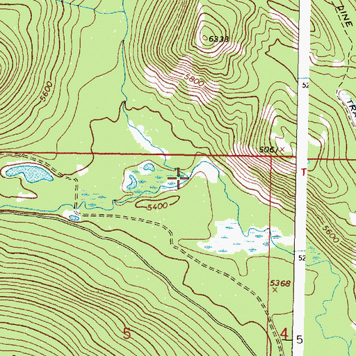 Topographic Map of North Fork Copper Creek, MT