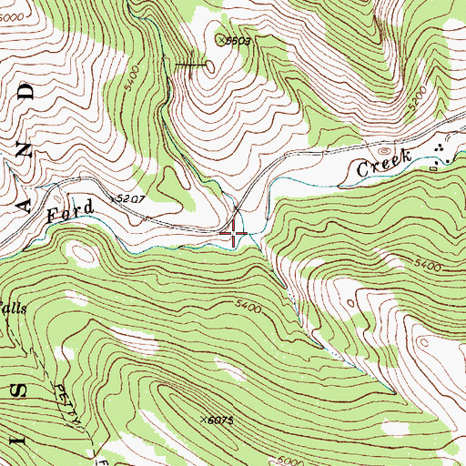 Topographic Map of North Fork Ford Creek, MT