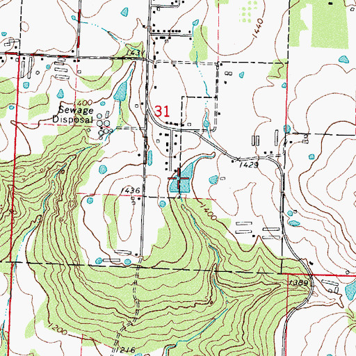 Topographic Map of Cantrell Lake, AR