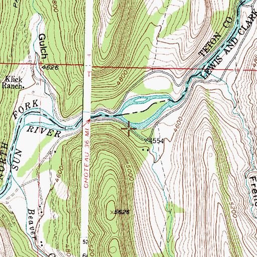 Topographic Map of Norwegian Gulch, MT