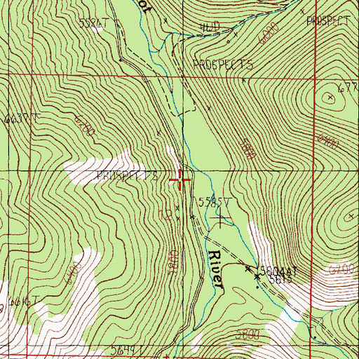 Topographic Map of Ontario Creek, MT