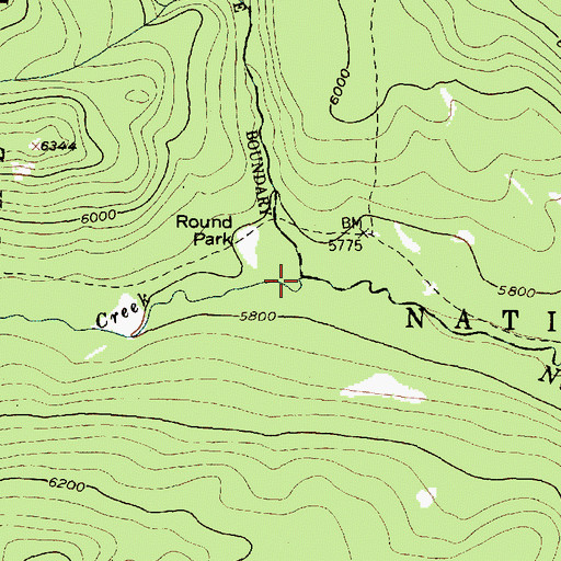 Topographic Map of Open Creek, MT