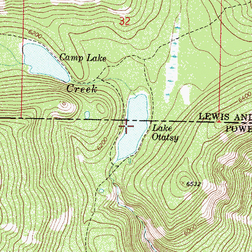 Topographic Map of Lake Otatsy, MT