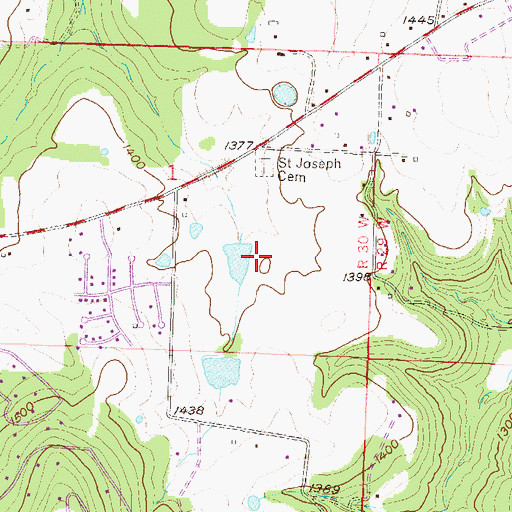 Topographic Map of Broccardo Lake Dam, AR