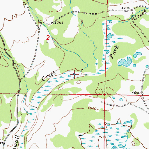 Topographic Map of Park Creek, MT