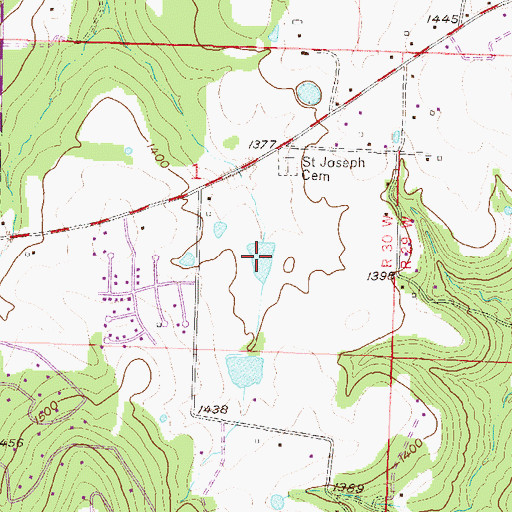 Topographic Map of Broccardo Lake, AR