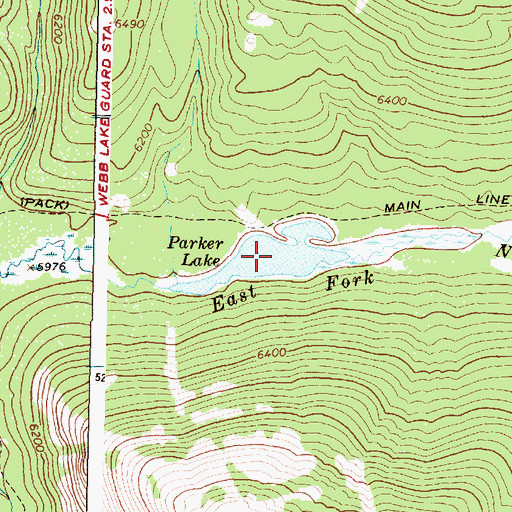 Topographic Map of Parker Lake, MT
