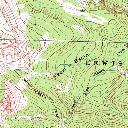 Topographic Map of Pearl Basin, MT