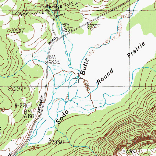 Topographic Map of Pebble Creek, MT
