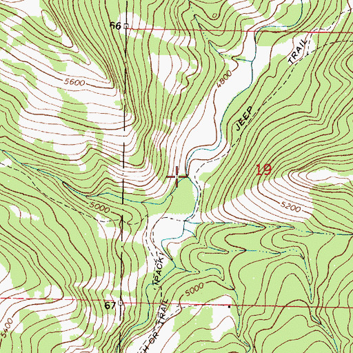 Topographic Map of Petty Creek, MT
