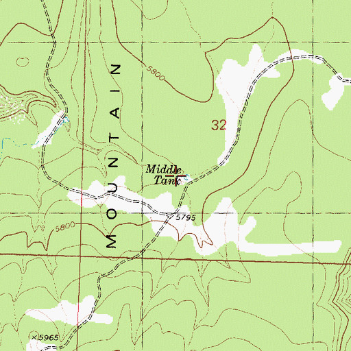 Topographic Map of Middle Tank, AZ