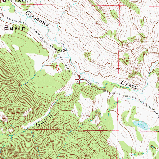 Topographic Map of Pole Gulch, MT