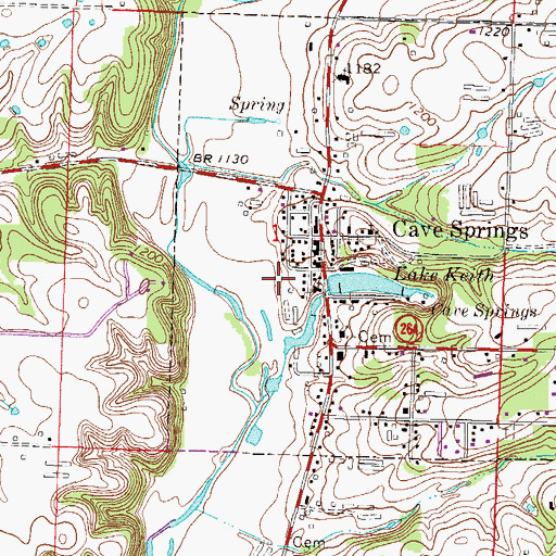 Topographic Map of Lake Keith Dam, AR