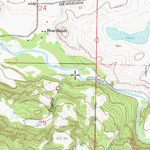 Topographic Map of Poplar Creek, MT