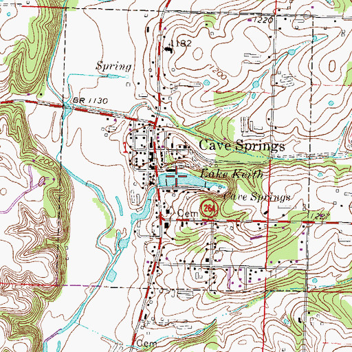 Topographic Map of Lake Keith, AR