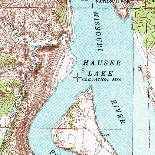 Topographic Map of Prickly Pear Creek, MT