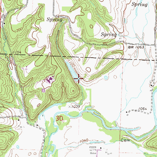 Topographic Map of Heda Lake Dam, AR