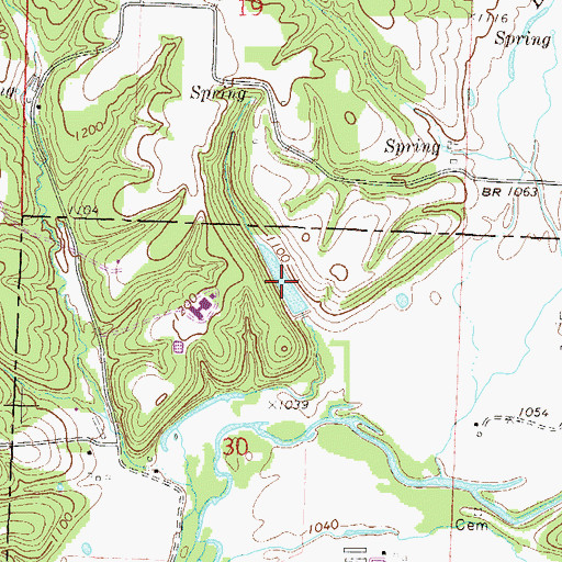 Topographic Map of Heda Lake, AR