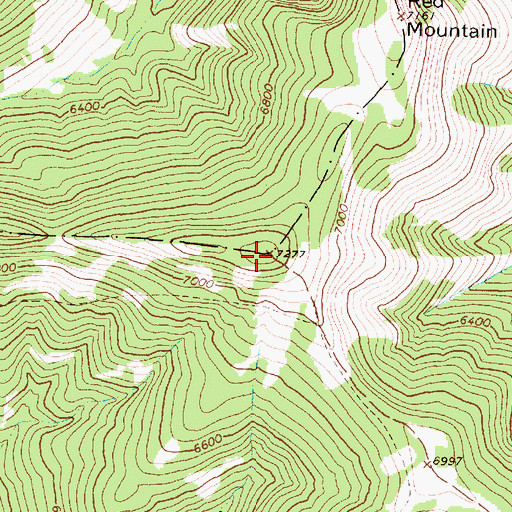 Topographic Map of Red Mountain, MT