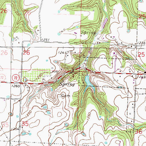 Topographic Map of Jackson Lake Dam, AR