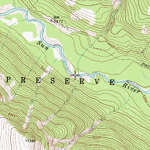 Topographic Map of Reef Creek, MT