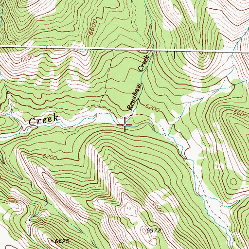 Topographic Map of Renshaw Creek, MT