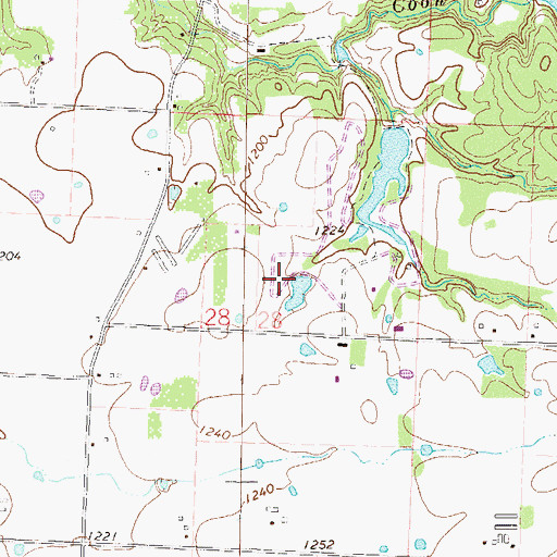 Topographic Map of Guerrero Lake Number One Dam, AR